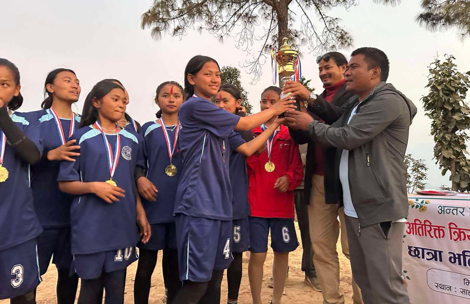 वडा स्तरीय भलिबल प्रतियोगितामा पशुपति मावि प्रथम