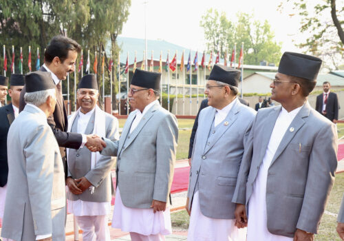 कतारका अमिर थानी र प्रधानमन्त्री दाहालबीच आज द्विपक्षीय भेटवार्ता हुँदै