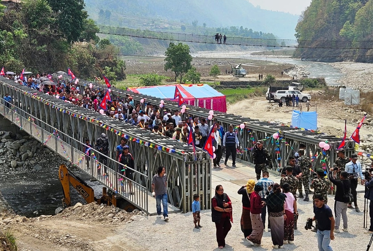 किन्ताङफेदीमा चाइनिज ब्रिज निर्माण भएसँगै उत्तरी धादिङ सडक सञ्जालको सहज पहुँचमा