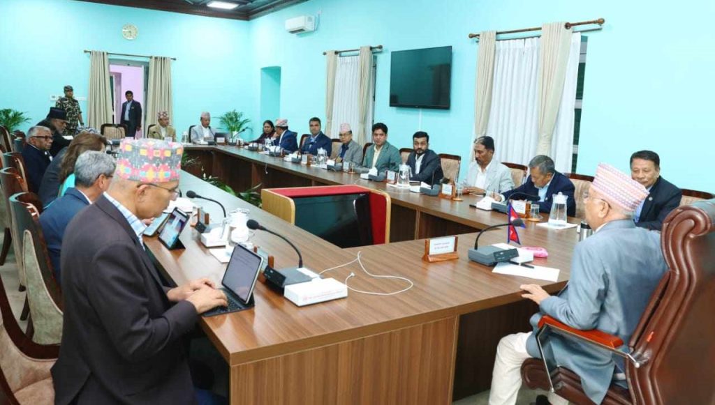 मन्त्रिपरिषद्को बैठक बस्दै