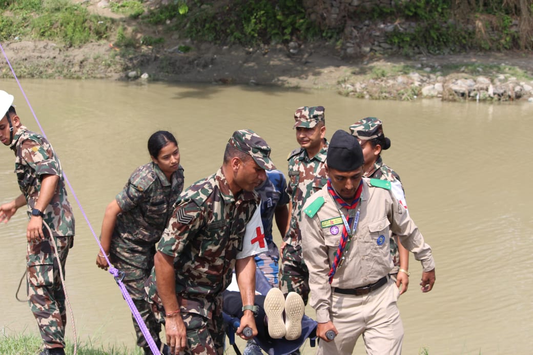 मोरङमा मनसुनजन्य जोखिम न्यूनिकरणसम्बन्धि कृत्रिम अभ्यास